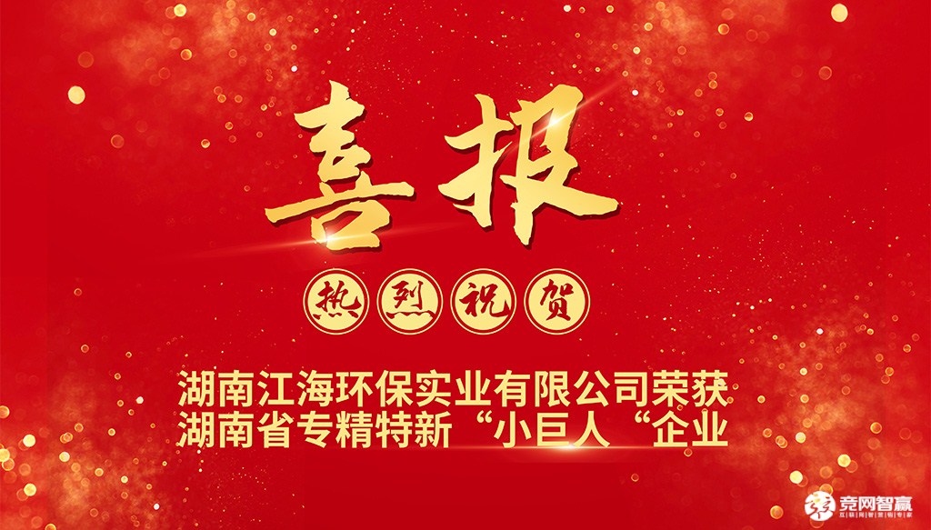 喜讯 湖南江海获评2021年“小巨人”企业称号