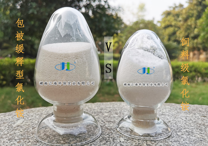 江海公司包被缓释型饲料添加剂氯化铵生产线试车成功
