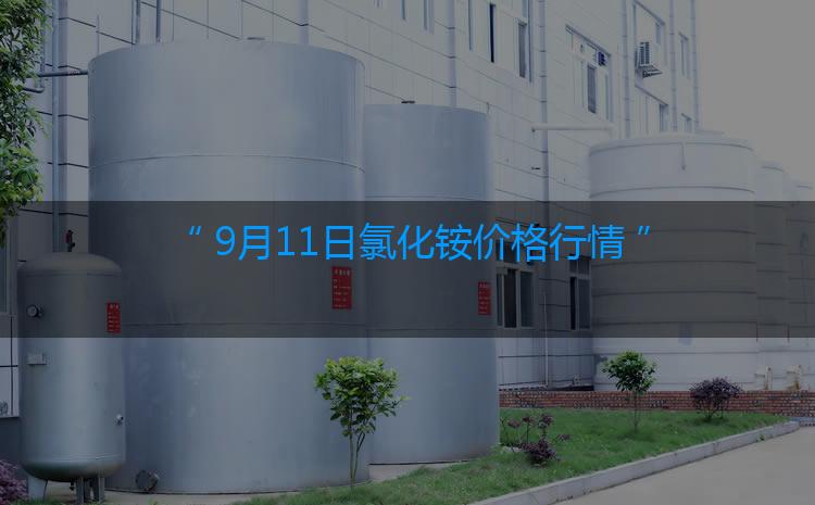 氯化铵最新价格：9月11日氯化铵价格行情
