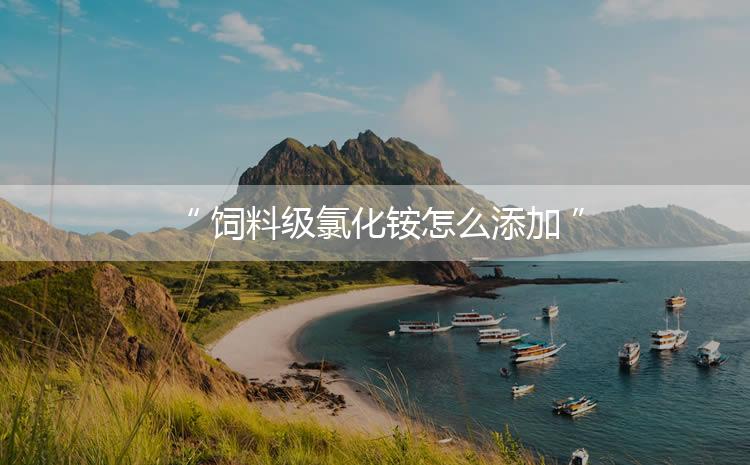 饲料级氯化铵怎么添加，饲料级氯化铵的配制方法！